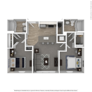 2B - 2 Bedroom Floor Plan